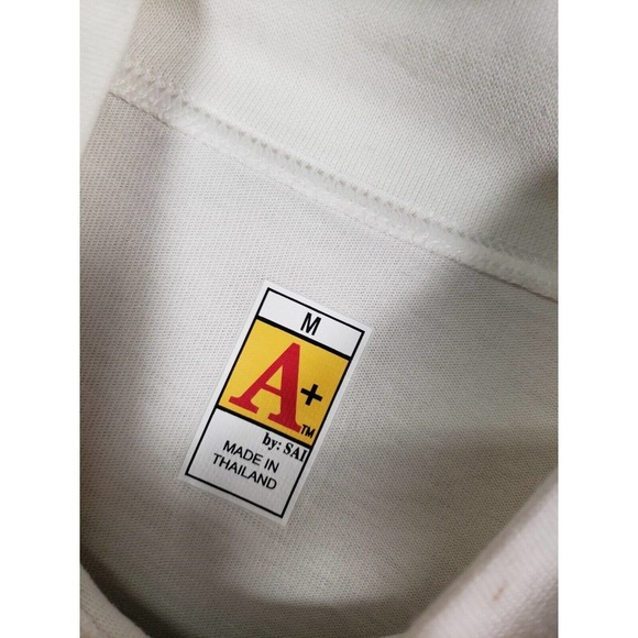 A+ By Sai PDX Sweater Medium White Pullover Sweatshirt Mock Neck Long Sleeve - Picture 10 of 13